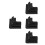 4Pcs Black Plastic Solar Panel Mounting Brackets Durable for Rv Boat 4