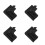 4Pcs Black Plastic Solar Panel Mounting Brackets Durable for Rv Boat 6