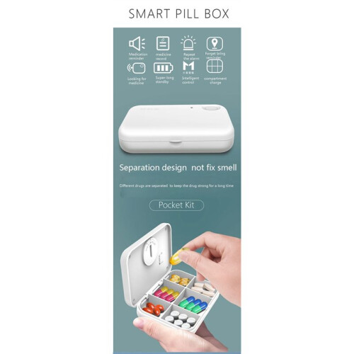 Intelligent Control  Pill Case Medicine Dispenser Pill Organizer Medication Reminder Bring Reminder 1