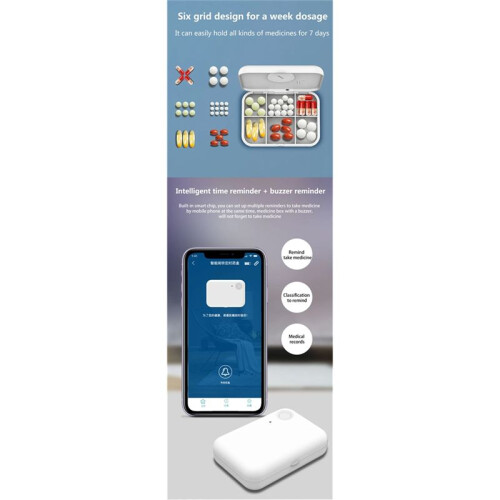 Intelligent Control  Pill Case Medicijndispenser Pillenorganizer Medicijnherinnering Meeneemherinnering 2