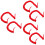 6Pcs Spring-Loaded Red Coiled Telephone Cords Durable Phone Cables 7