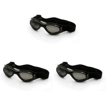 3Pcs Black Dog Sunglasses Uv Goggles with Elastic Adjustable Straps