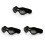 3Pcs Black Dog Sunglasses Uv Goggles with Elastic Adjustable Straps 1