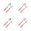 4Sets Compact Pink Baby Spoon Fork Training Utensils Stainless Steel 5