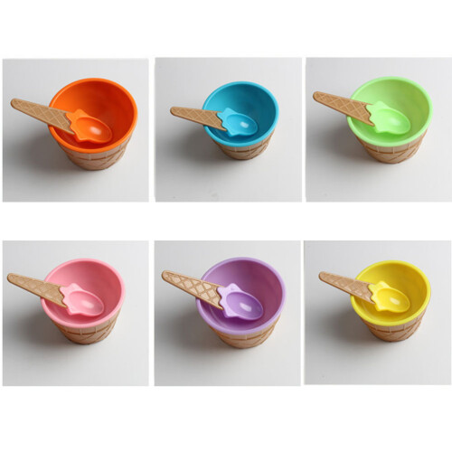 2Pièces Bols À Glace Créatifs Violet En Pour Enfants 1
