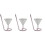 3Pièces Verres À Vin Rose En Verre Design Queue Spirale 4