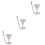 3Pièces Verres À Vin Rose En Verre Design Queue Spirale 5