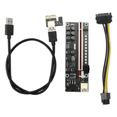 V014-MAX PCI-E Riser Card USB 3.0 Cable PCI Express 1X to 16X Extender PCIe Adapter for GPU BTC Mining 1