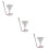 3Pièces Verres À Vin Rose En Verre Design Queue Spirale 9