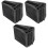 3Pièces Protège Pieds D'échelle En Caoutchouc Noir Durable Stable 4