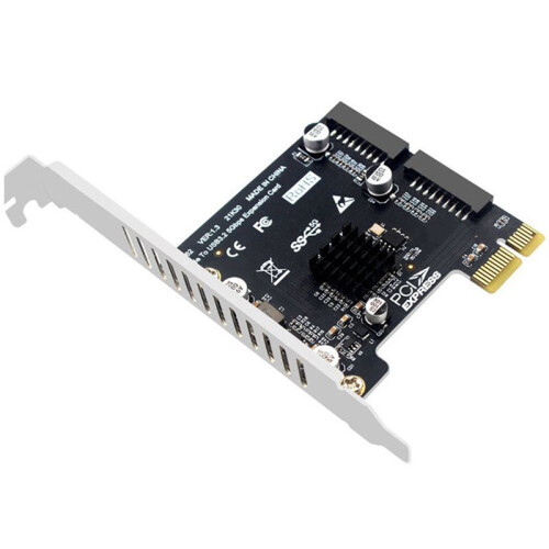 PCI-E to USB 3.0 Expansion Card 5Gpbs PCI Express Card 19/20 Pin Header for Type C Front Panel Mount Adapter