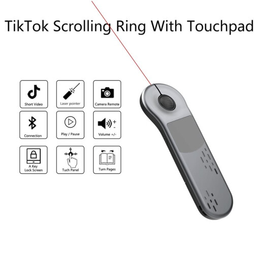 D13Pro Air Mouse with Touchpad Wireless PPT Pointer  2.4G Remote Control for PowerPoint/Tablet/Camera A 1