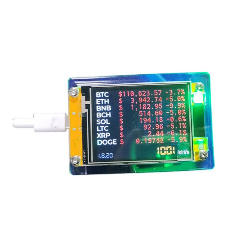 NMMiner NerdMiners 780KH/S Harshrate 2,4 Polegadas  Display Bitcoin Crypto Solo Lottery Miner NerdMiners 2