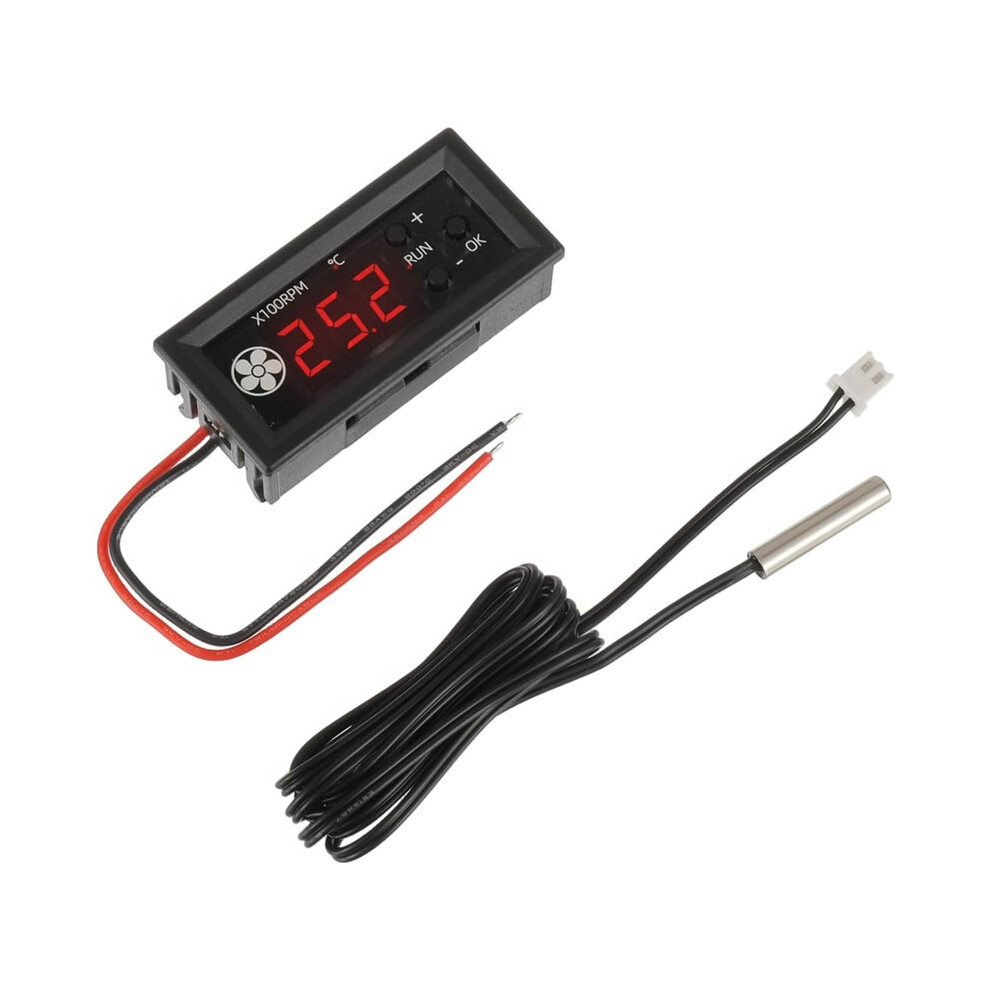 4-Wire Pwm Fan Temperature Controller 12V 3A Fan Speed Controller With Temperature Probe Digital Display Module 6032455841864