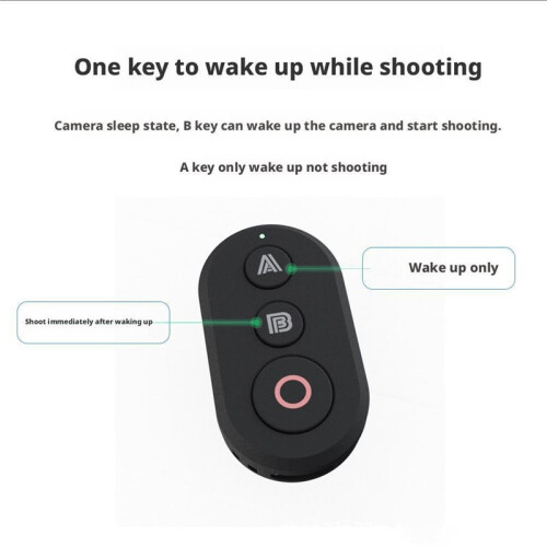 Remote Control for  Osmo Action 4/5 Pro, Wireless with Wrist Strap, One-Key Wake-, Compatible with Action Cameras