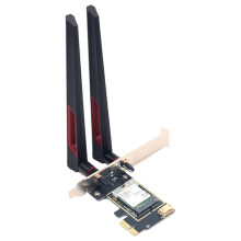 Placa de Rede Sem Fio 7265AN WiFi 5 com Antena de 10 DB, Banda Dupla 2,4 G/5 GHz AC300M 4.0 PCI-e para PC