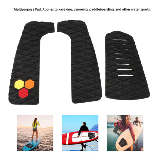 EVA Surf Deck Traction Pad Black, Trimmable, Anti Slip, 81g 2