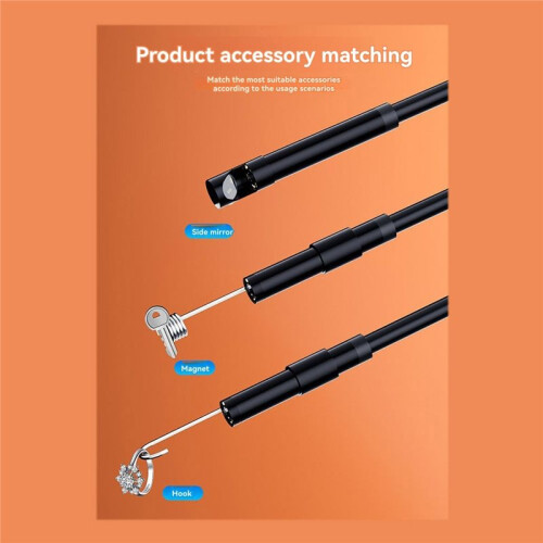 TYPE-C Endoscope OTG 7.0mm Borescope Inspection Camera IP67 Waterproof with 6 LED Lights for Android Check Car Engine 2