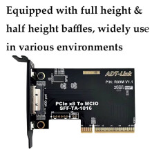 ADT-LINK PCIe 4.0 X8 to MCIO SFF-TA-1016 Adapter Card MCIO External Card Split Card GEN4 Support 2U 4U Chassis
