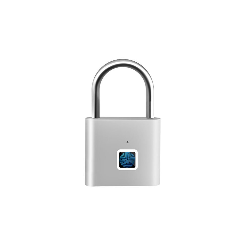 Waterproof Fingerprint Lock Keyless App Control Anti-Theft Locks Fingerprint Padlock Electronic Door Lock Silver 6032614820440