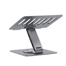 Suporte Ajustável para Laptop 11 em 1 com Estação de Encaixe, Suporte de Alumínio para Laptop com Hub USB para Pro Air/para