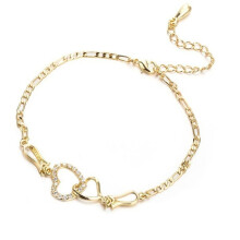 (Gold) Bracelet Cœur St-Valentin - Bijou Femme