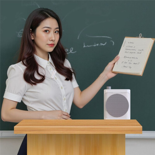 Wireless Megaphone Speaker with Lavalier Microphone  Voice Amplifier for Teachers Guides Coaches White 2