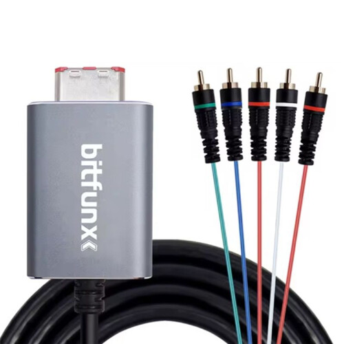 Bitfunx Component Converter Audio Video 5RCA YPbPr Cable for  GameCube NGC Digital AV Output High Quality Image 1