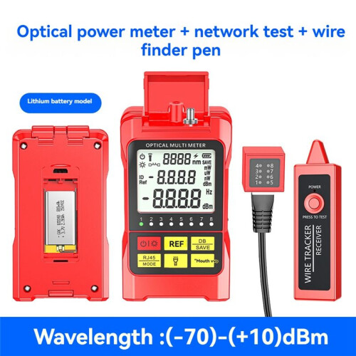 Fiber Optic Optical Power Meter RJ45 Tester+Wire Tracker -70-+10dbm Optical Multimeter Network Attenuation Tester 1