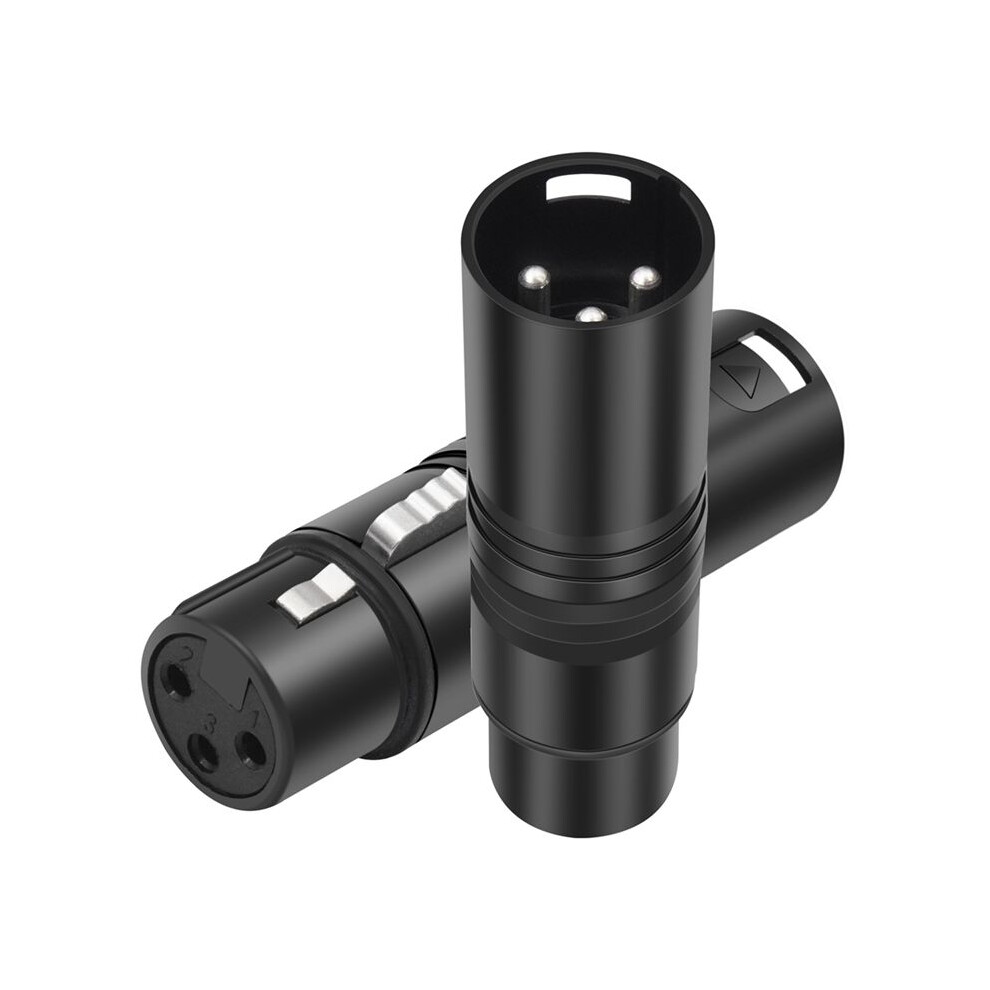 2 Pack Xlr Male To Female Adapter,3 Pin Xlr Audio Microphone Cable Extension Adapter Connector 6031085114720