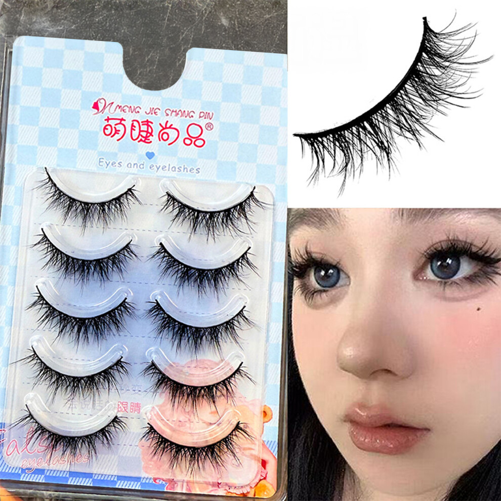 Dcph-Clothing 5D Natural Wispy False Eyelashes For Eye Enlarging