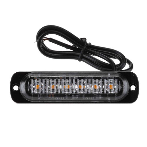 3Pcs Motorcycle Strobe Light Bar Black 18 Patterns Powered by 6 Leds 1