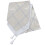 3Pcs Stylish White Table Runner with Diamond Strip and Tassels 1