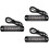 3Pcs Motorcycle Strobe Light Bar Black 18 Patterns Powered by 6 Leds 6