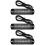3Pcs Motorcycle Strobe Light Bar Black 18 Patterns Powered by 6 Leds 8