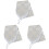 3Pcs Stylish White Table Runner with Diamond Strip and Tassels 2
