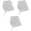 3Pcs Stylish White Table Runner with Diamond Strip and Tassels 3