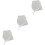 3Pcs Stylish White Table Runner with Diamond Strip and Tassels 5