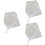 3Pcs Stylish White Table Runner with Diamond Strip and Tassels 6