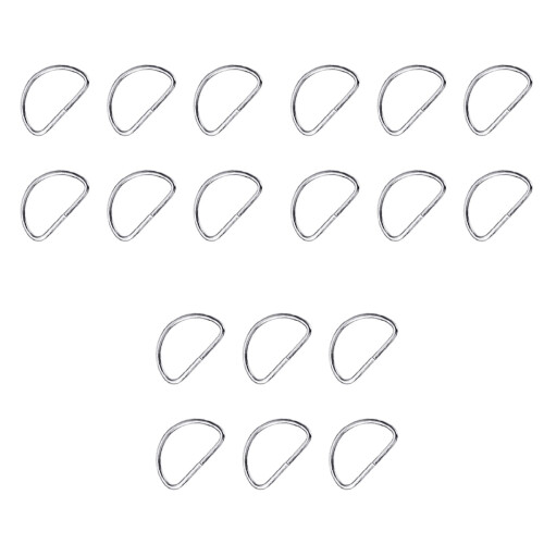 300Pcs Durable Silver D Rings for Belts Bags and Craft Projects 2