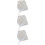 3Pcs Stylish White Table Runner with Diamond Strip and Tassels 8