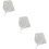 3Pcs Stylish White Table Runner with Diamond Strip and Tassels 9