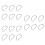300Pcs Durable Silver D Rings for Belts Bags and Craft Projects 7