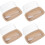 4Pcs Convenient Butter Plate with Lid Multi-Color Tray 4