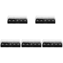 5St Professionele Zwarte Poker Chiphouder Acryl Draagbare Opbergbak
