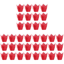 450St Papieren Cupcake Wrapper Rood, Oliebestendig, Ideaal Voor Feest