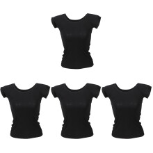 4St Zwart Sportief Dames T-Shirt Ademend En Zweetproof