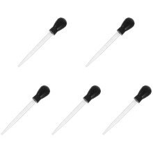 5Pcs Convenient Black Food Baster for Marinade and Meat Injection