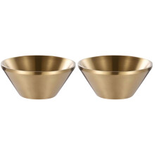 2St Stijlvolle Gouden Roestvrijstalen Kom Voor Salade En Ijs