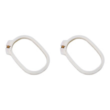 2Pcs Beige Embroidery Circle Hoop Durable ABS Frame with Copper Screw